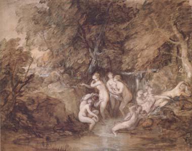 Thomas Gainsborough Diana and Actaeon (mk25) oil painting picture